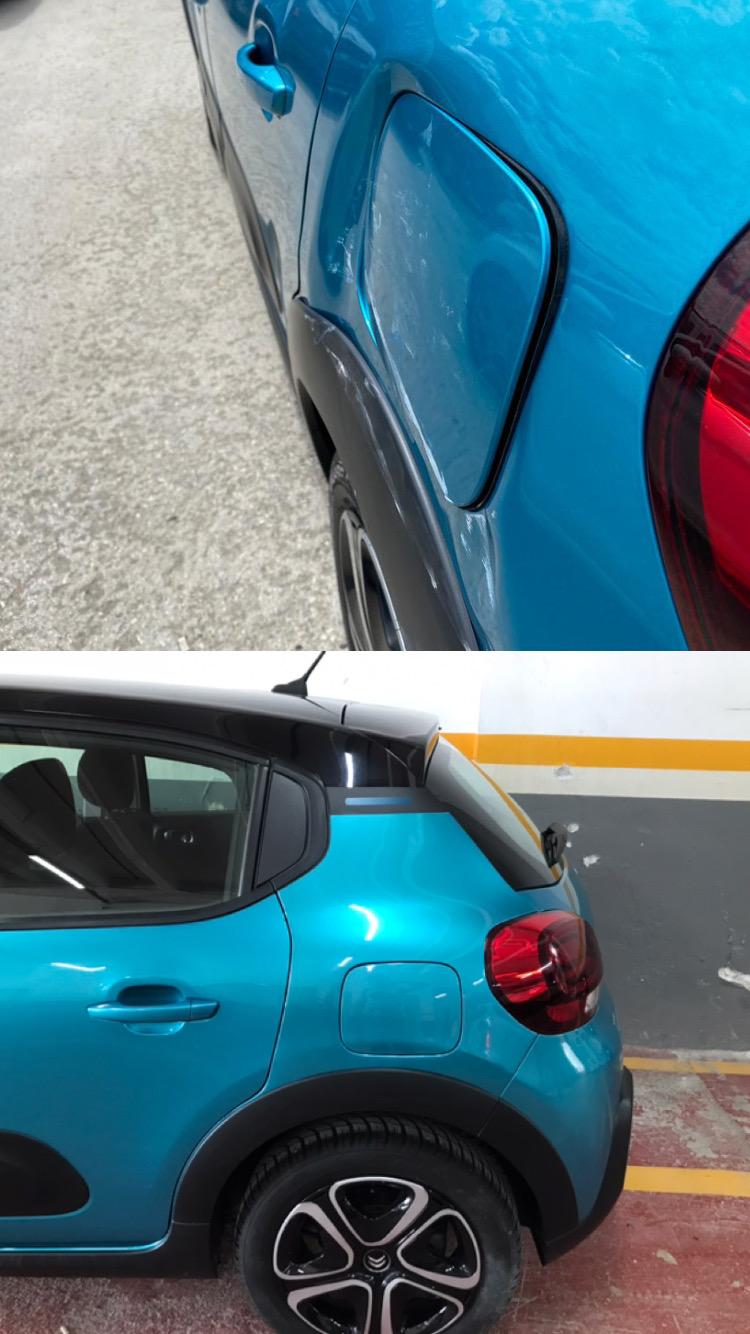 Citroën C3 arka çamurluk göçük boyasız onarım Bursa