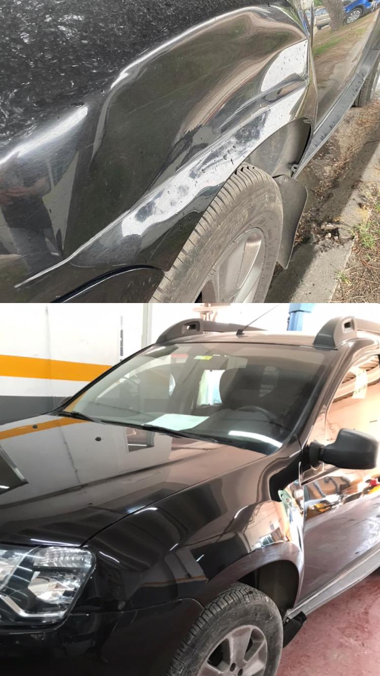 Dacia Duster yan çamurluk göçük kaporta onarımı Bursa