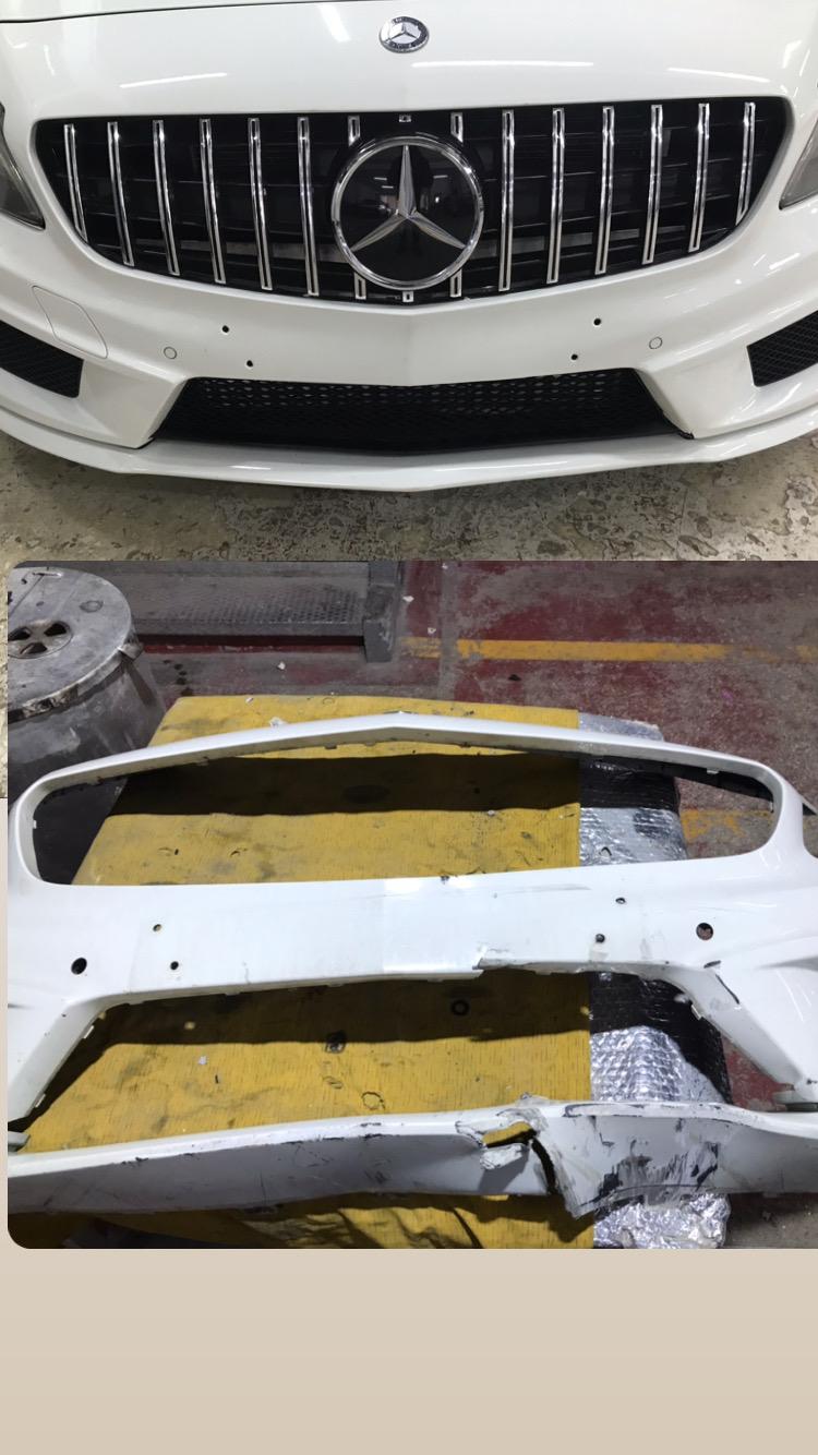Mercedes A serisi AMG ön tampon onarımı ve boya Bursa